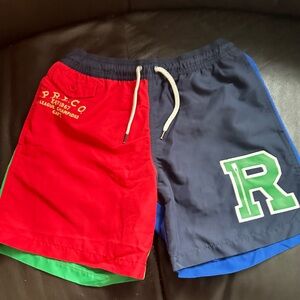 Polo Ralph Lauren Red and Navy Boys Swim Truck Size M